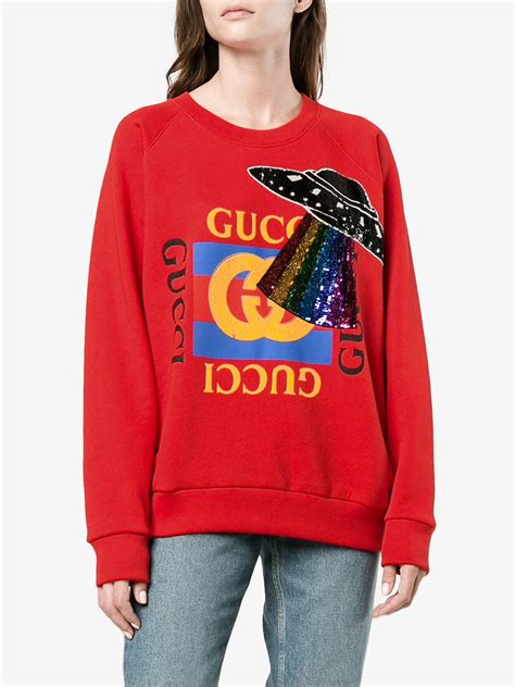 gucci womens sweatshirts|gucci ufo sweatshirt.